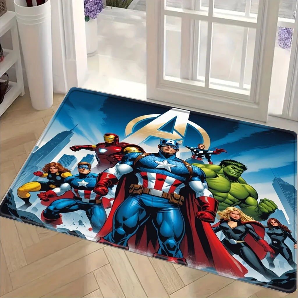 Tapis Avengers Groupe Héros - Logo A Doré Ville