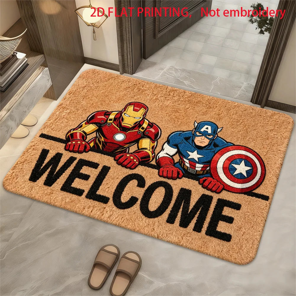 Tapis Marvel Avengers - Design Welcome Iron Man Captain America
