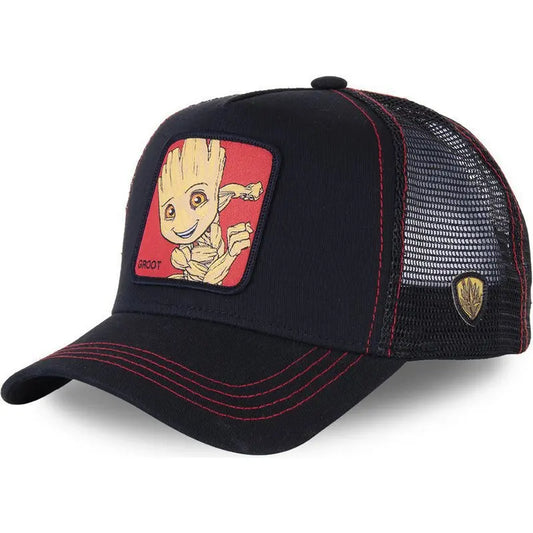 Casquette Groot - Noire et Rouge