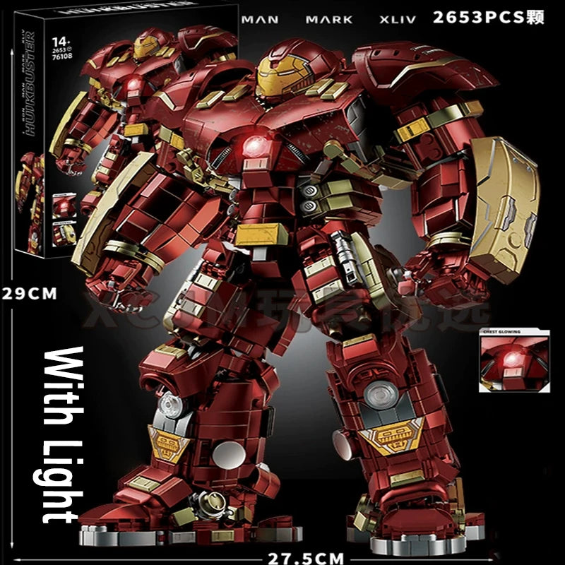 Set Building Blocks Iron Hero Mecha - Vue Dimensions 29cm