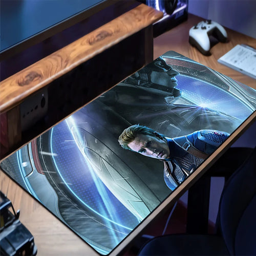 Tapis de Souris Avengers - Design Bleu Géométrique XXL