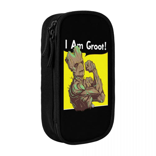 Trousse Avengers Baby Groot - Bras Musclé Pop Art Fond Jaune