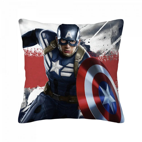 Housse de Coussin Captain America - Fond Peinture Abstraite