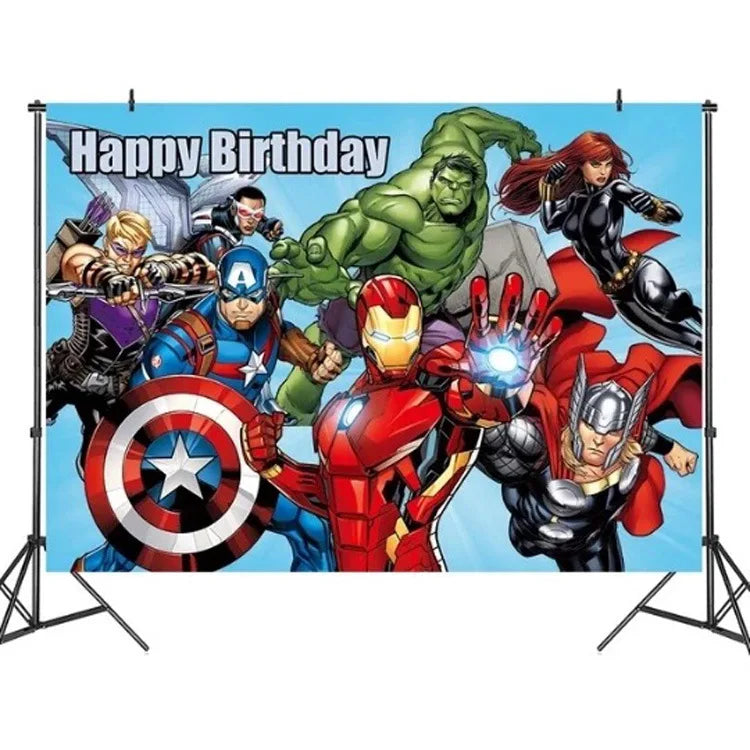 Décoration Anniversaire Avengers - Toile de Fond