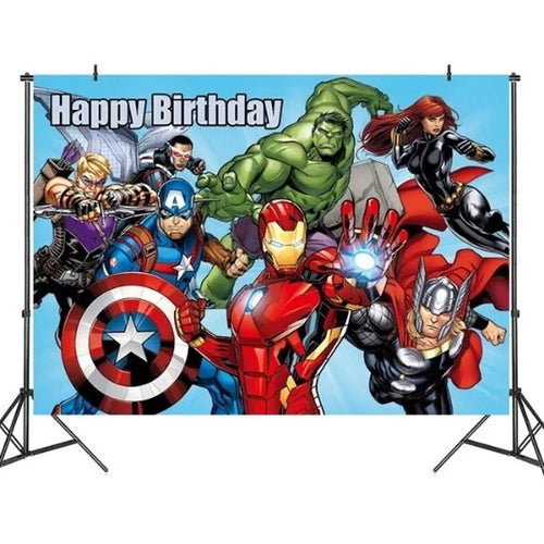 Décoration Anniversaire Avengers - Toile de Fond