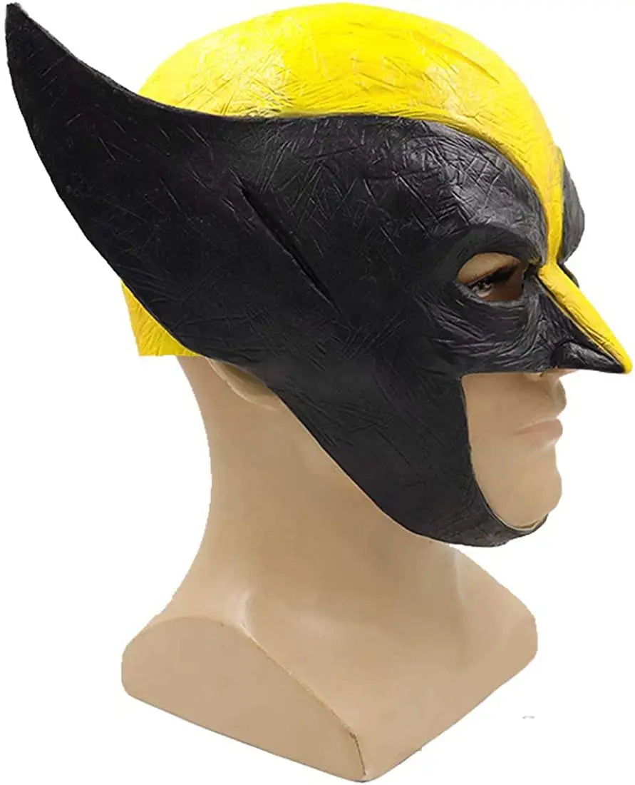 Masque Cosplay Wolverine - Demi-Visage Latex Jaune Noir