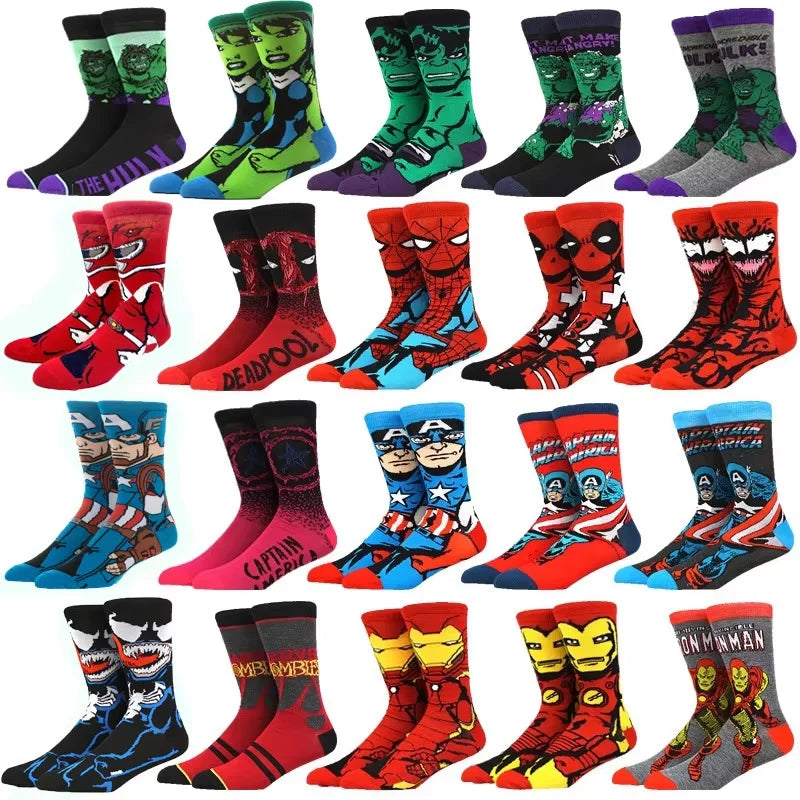 Chaussettes Avengers Femme - Lot de 5 Paires Super-héros Assorties