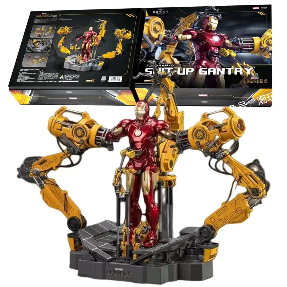 Figurine ZD Toys Iron Man MK4 - Portique d'Habillage Suit-Up Gantry