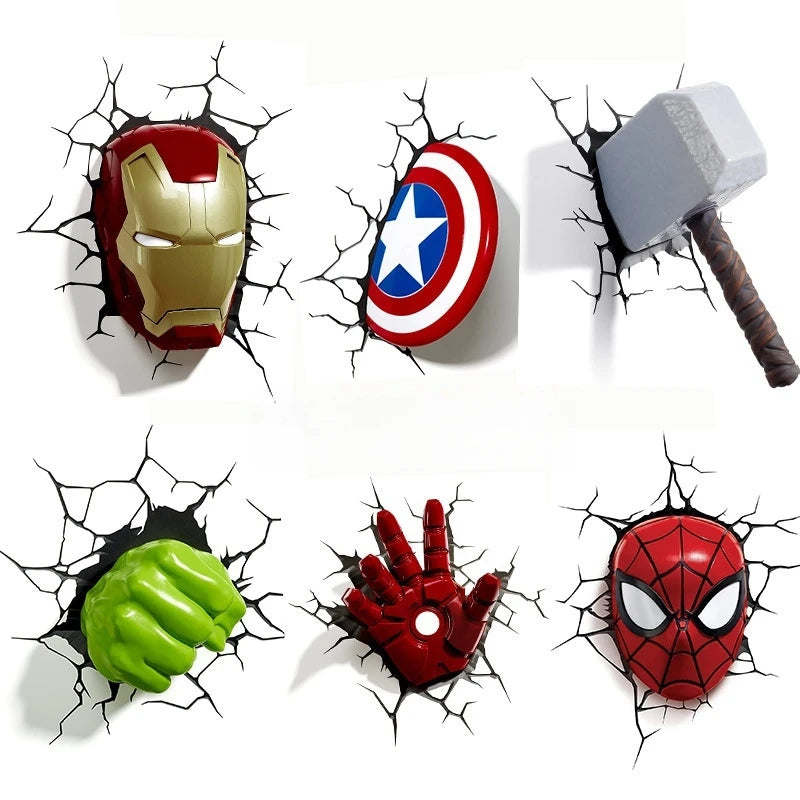 Stickers Avengers Iron Man Captain America - 3D Trompe-l'œil Mural
