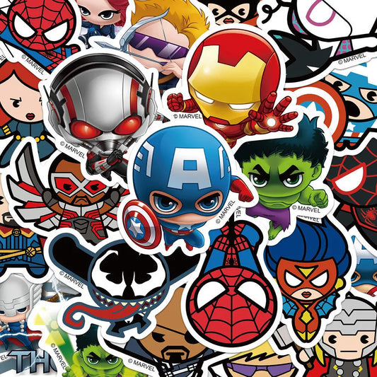 Stickers Avengers - Lot de 50 Autocollants Waterproof