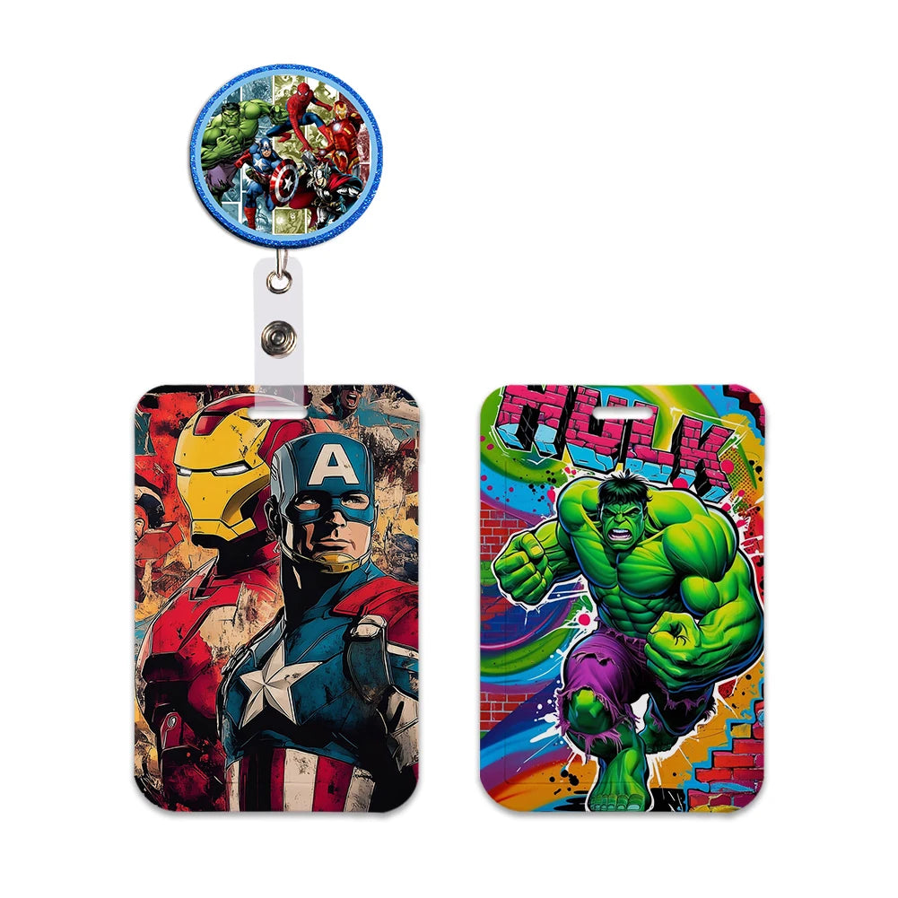Porte-Badge Iron Man - Casque Doré Fond Sombre