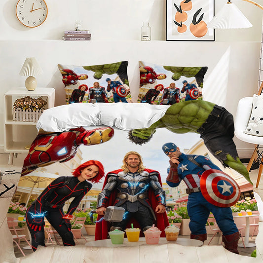 Housse de Couette Avengers - Design Beige Super-héros