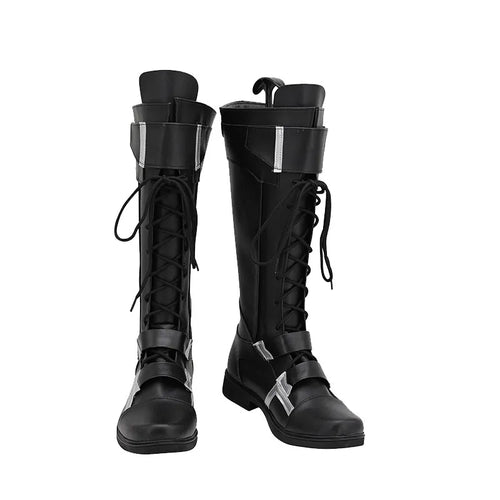 Bottes Winter Soldier - Cuir Noir et Argenté (Homme)
