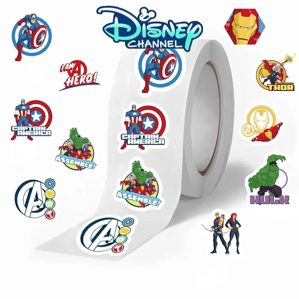 Rouleau Autocollants Disney Avengers - 500 Pieces Super-Heros