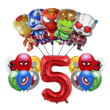 Décoration Anniversaire Avengers - Ballon Chiffre 5