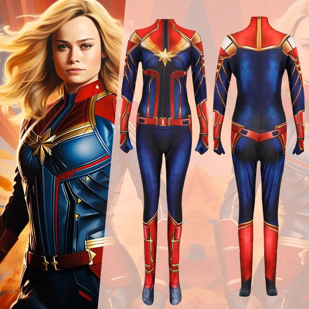 Combinaison Cosplay Captain Marvel - Carol Danvers Variante 2