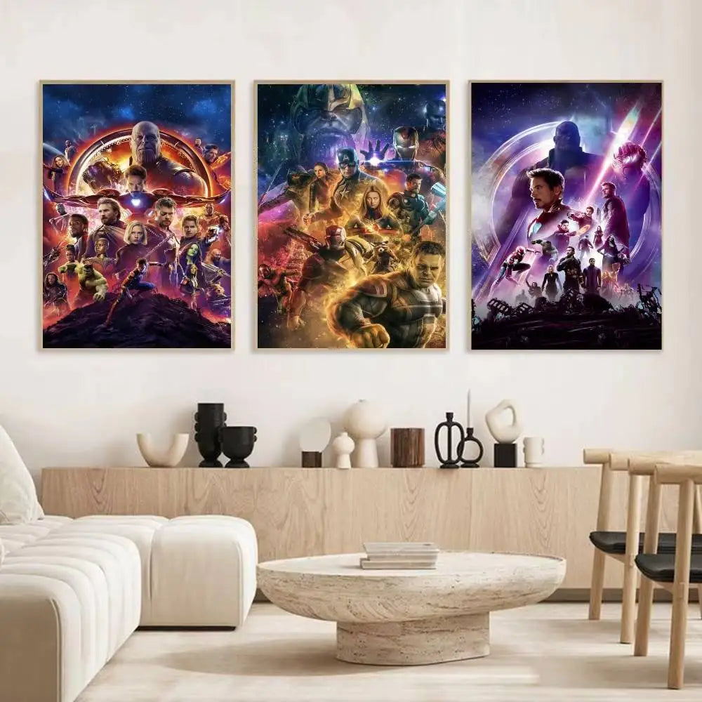 Affiche Avengers Infinity War - Design Cosmique Rose