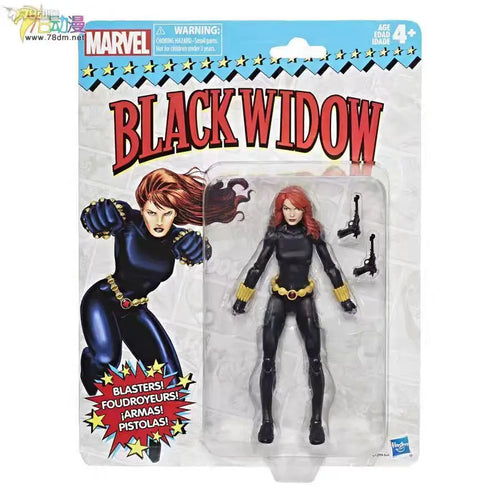Figurine Hasbro Black Widow Vintage - Combinaison Noire Pistolets