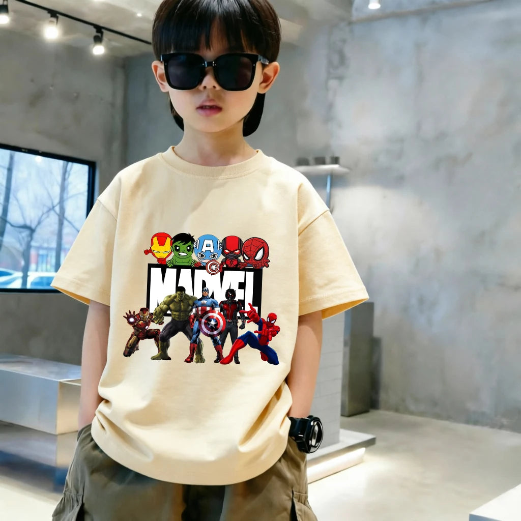 T-shirt Enfant Marvel - Groupe Chibi Multicolore