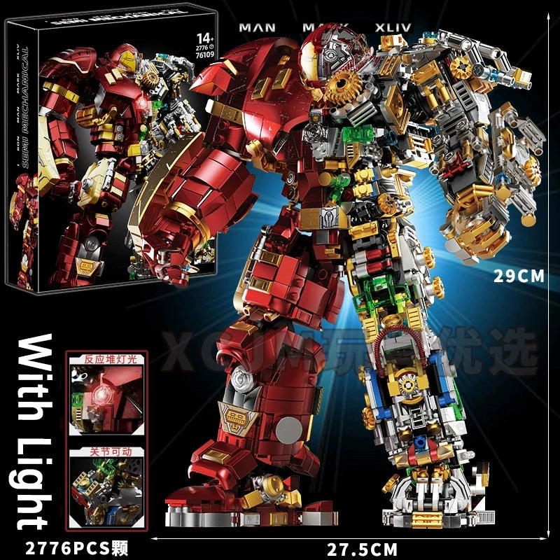 Set Building Blocks Iron Hero Mecha - Vue Dimensions 29cm