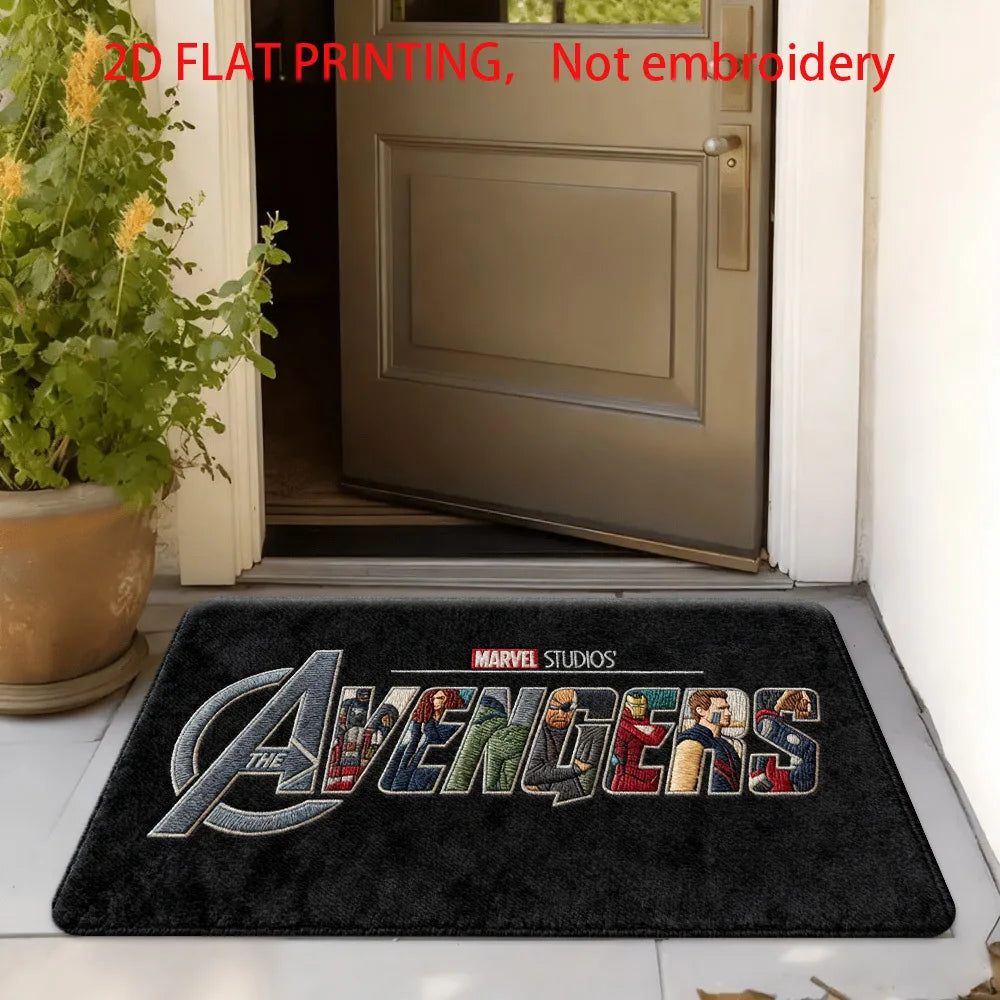 Tapis Marvel Avengers - Design Équipe Marche Rouge et Bleu