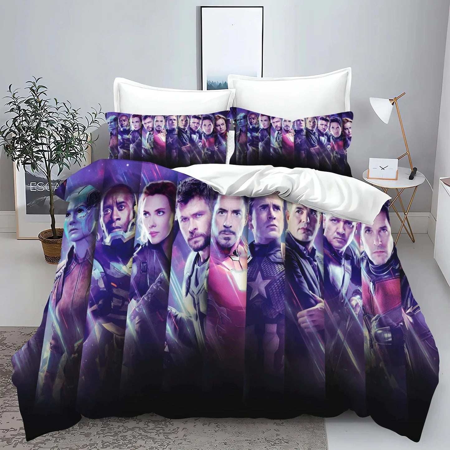 Housse de Couette Avengers - Portraits Endgame Violet
