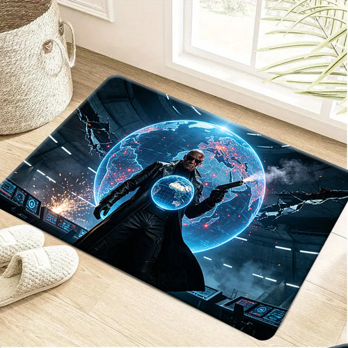 Tapis Avengers Nick Fury - Hologramme Carte du Monde