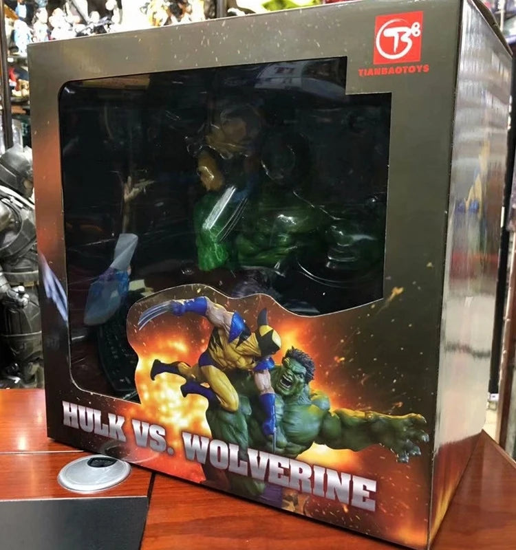 Statue Hulk contre Wolverine PVC - Scène de Combat Collector