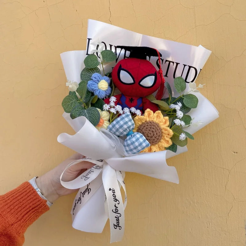 Bouquet Avengers Spider-Man - Peluche Cadeau Fait Main