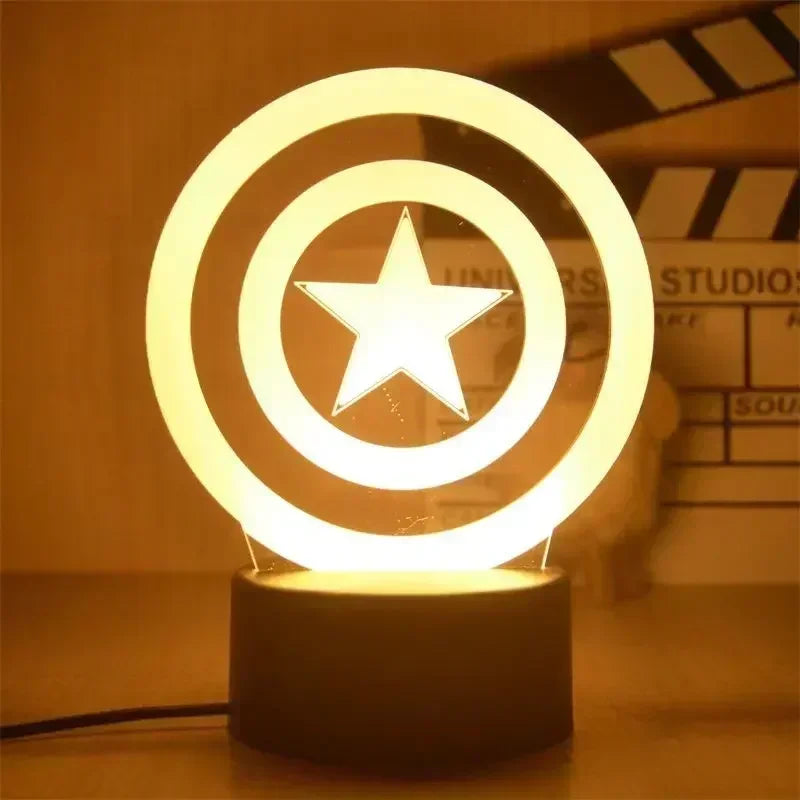 Lampe LED Avengers Captain America - Bouclier 3D 18cm
