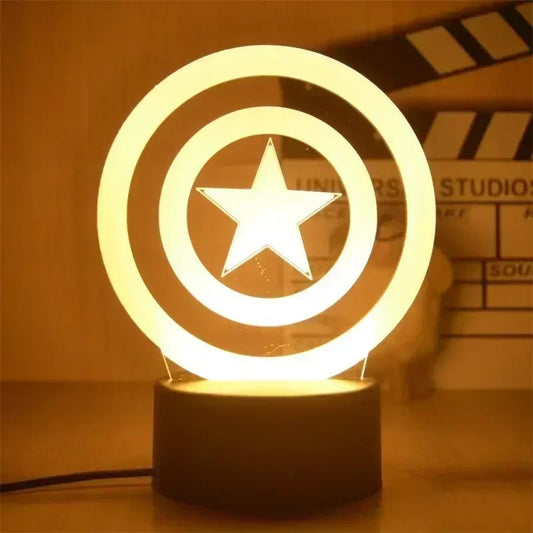 Lampe LED Avengers Captain America - Bouclier 3D 18cm