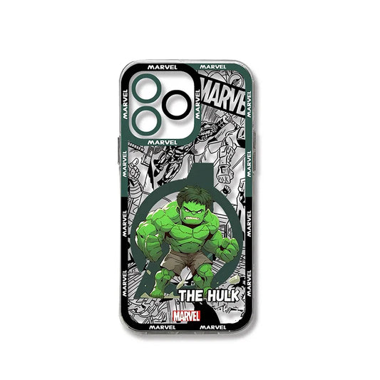 Coque Oppo Hulk - Chibi Marvel Fond BD Noir Blanc
