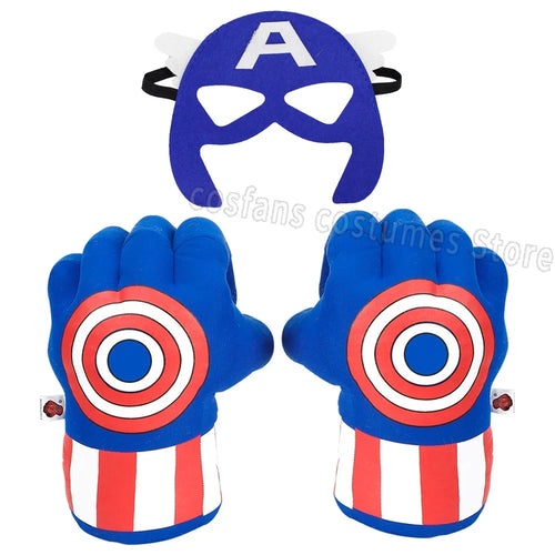 Gants Boxe Avengers Captain America - Masque et Gants Bleu
