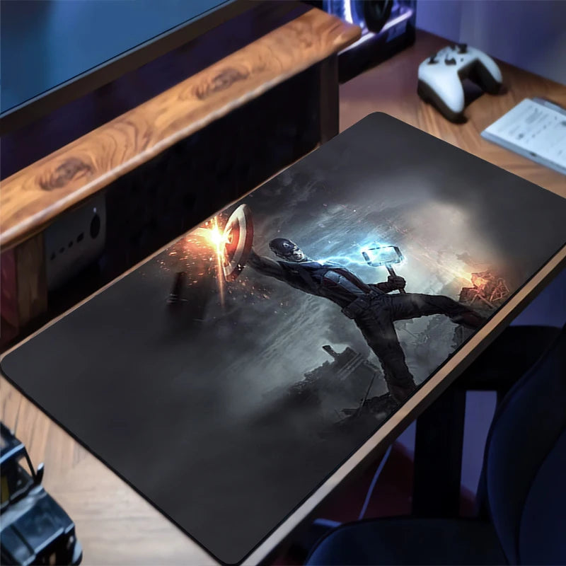 Tapis de Souris Avengers - Design Éclair Bleu XXL