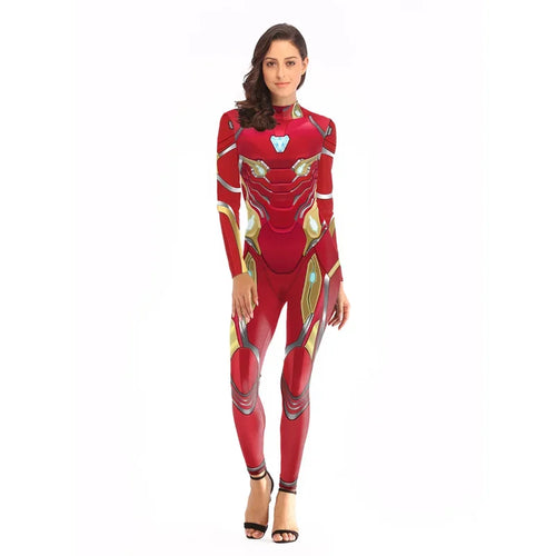 Déguisement Iron Man - Combinaison Rouge et Or avec Réacteur Triangulaire