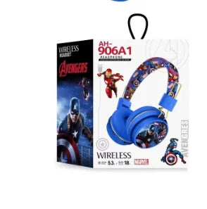 Casque Bluetooth Avengers Iron Man Captain America - Bleu