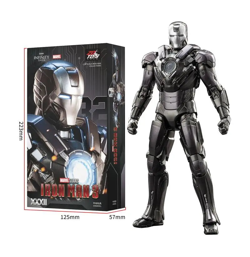 Figurine ZD Toys Iron Man MK32 - Armure Complète Noire