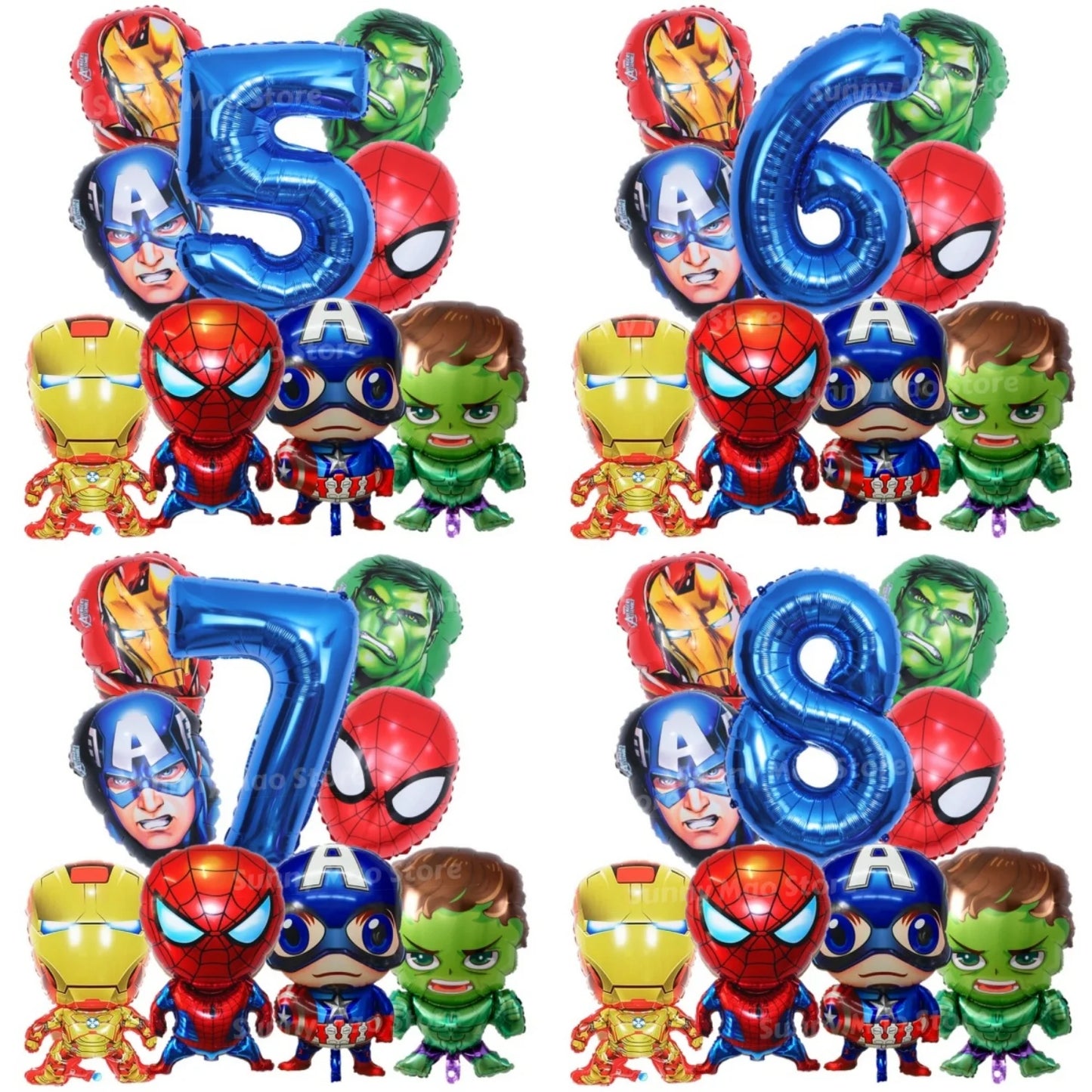 Kit Décoration Anniversaire Avengers - Ballons Chiffres Iron Man Spider-Man