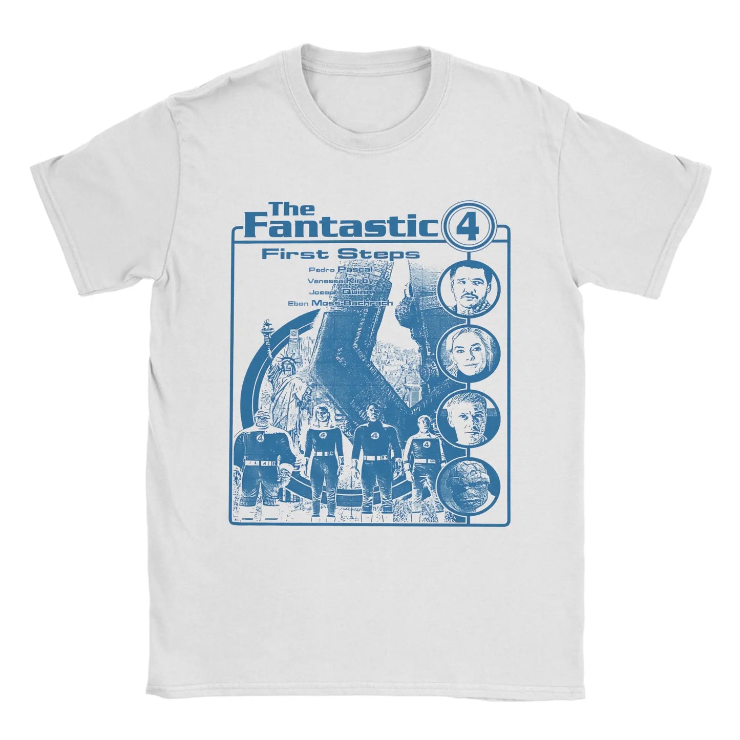 T-Shirt The Fantastic 4 First Steps - Poster Rétro Bleu Unisexe