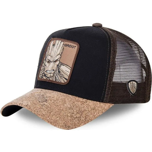 Casquette Groot - Noire avec Visière Liège