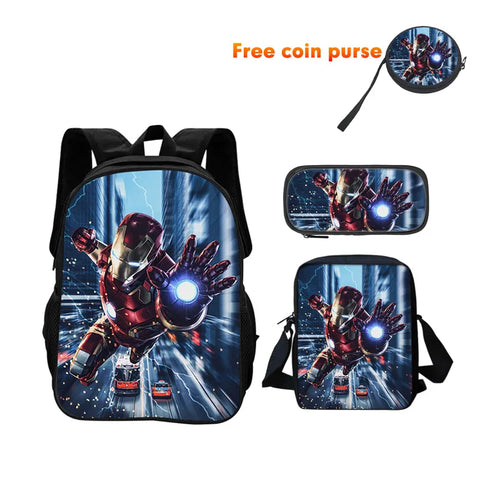 Ensemble Cartable 3 Pièces Avengers Iron Man - Vol Urbain Éclairs