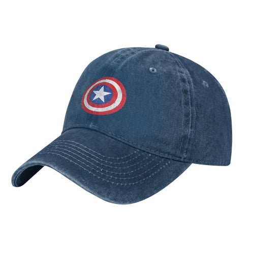 Casquette Captain America - Bouclier Classique Bleu Marine