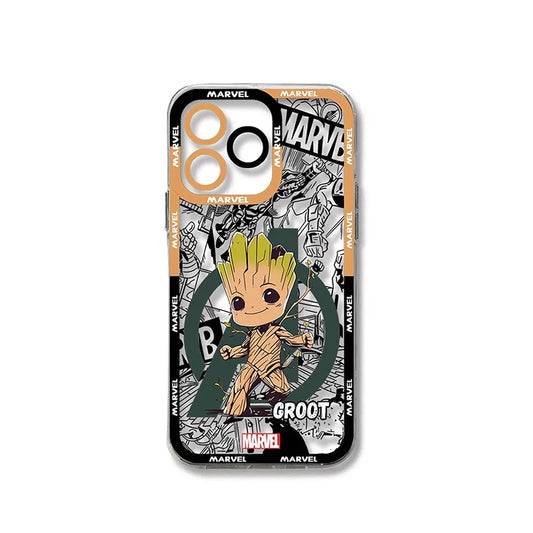 Coque Oppo Baby Groot - Chibi Marvel Fond BD Vert