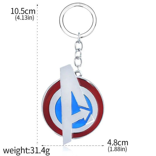 Porte-clés Avengers Logo A - Bouclier Bleu Rouge