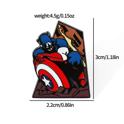 Badge Avengers Captain America - Pin's Scène Combat
