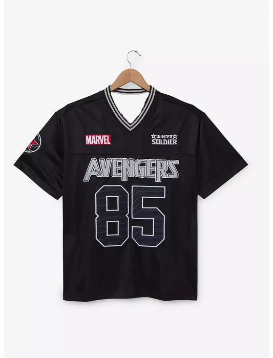 T-Shirt Avengers Winter Soldier - Maillot Jersey Noir Col V