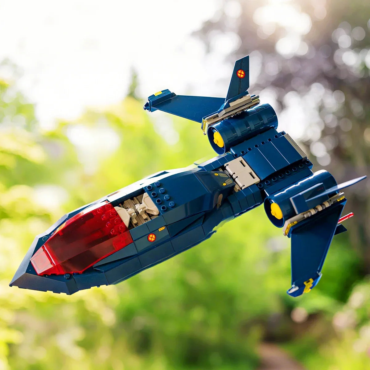 Jouet Blocs de Construction Avion X-Jet Blackbird - Modele Avengers X-Men