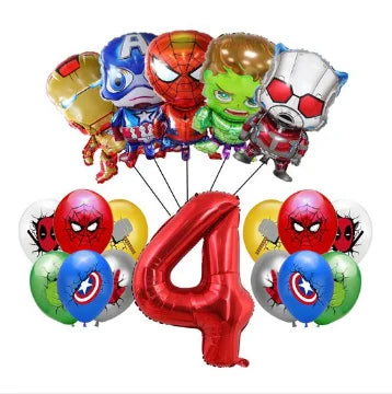 Décoration Anniversaire Avengers - Ballon Chiffre 4