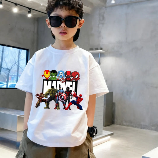 T-shirt Enfant Marvel - Groupe Chibi Multicolore