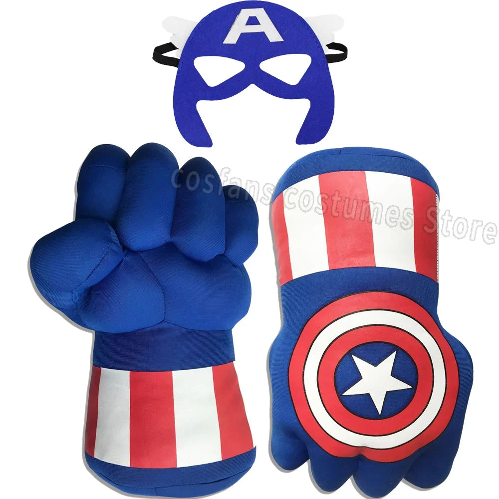 Gants Boxe Avengers Captain America - Vue Face Bouclier Étoile